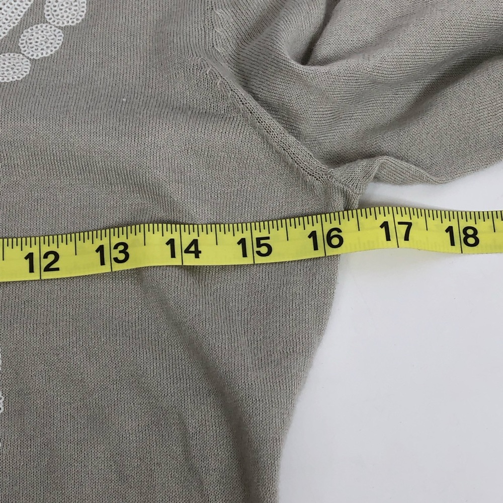 Halogen Beige Geometric Sequin Button Cardigan Xs - image 6